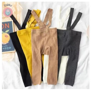 Infant High Waist Suspender Leggings