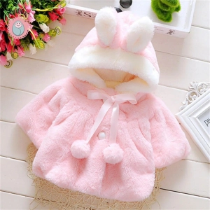 Girls Autumn Winter Wool Cape Jacket