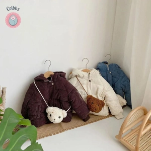 Kids Striped Padded Winter Jacket