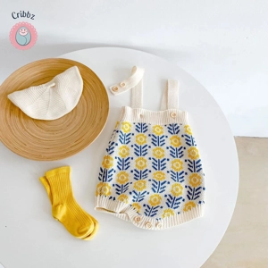 Baby Girl Knit Cardigan & Jumpsuit Set