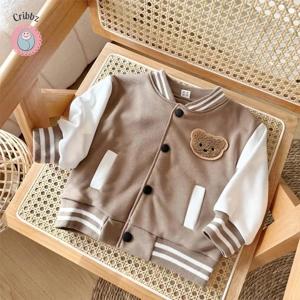 Toddler Bear Print Long Sleeve Cardigan