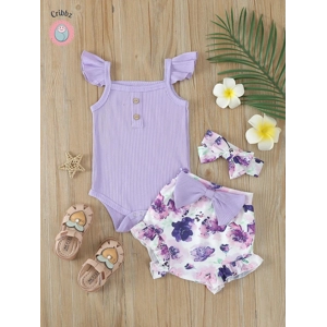 Summer Baby Girl 3-Piece Clothing Set