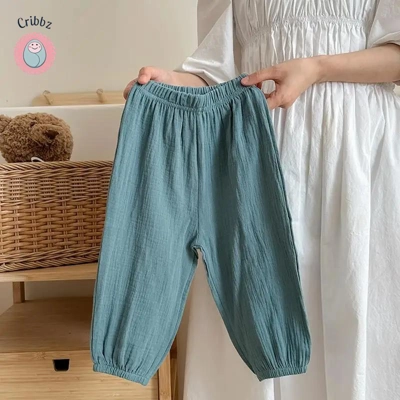Childrens Summer Anti-Mosquito Casual Pants title=