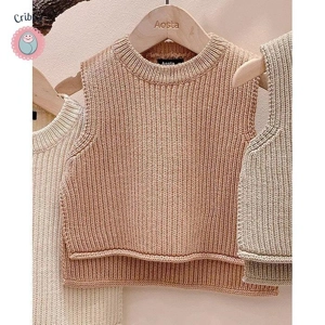 Baby Girls and Boys Knit Sleeveless Sweater Vest