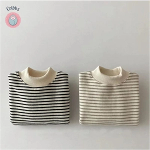 Fleece Lined Striped Baby Hoodies