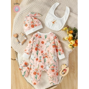 Baby Girls Cartoon Deer Jumpsuit Set