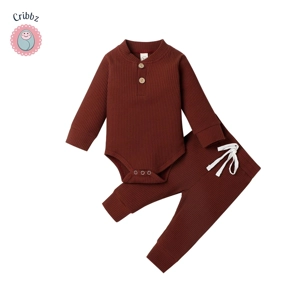 Knit Baby Romper and Pants Set