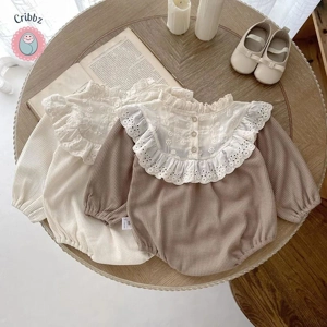 Autumn Baby Girls Lace Romper Bodysuit