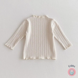 Soft Solid Color Baby Long Sleeve Shirt