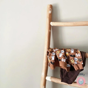 **Ghost Print Baby Boy Halloween Outfit**