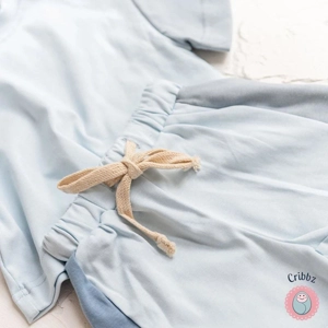 Contrast Color Casual Baby Set