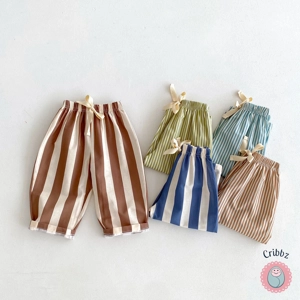 Thin Loose Striped Pants for Kids