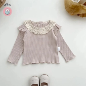 Cute Lace Collar Baby Bottoming Shirt