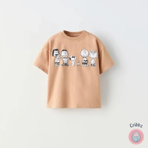 Kids Cartoon Graphic Short-Sleeve T-Shirt