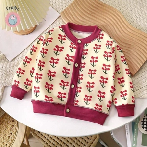 Cute Cherry Checkered Fur Padded Coat