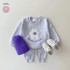 Autumn Floral Print Baby Clothing Set