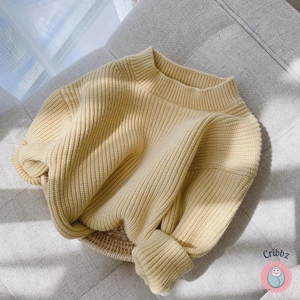 Soft Wool Knitted Sweater for Baby Girls