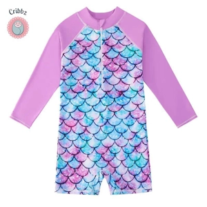 Mermaid Sunproof Long Sleeve Swimsuit
