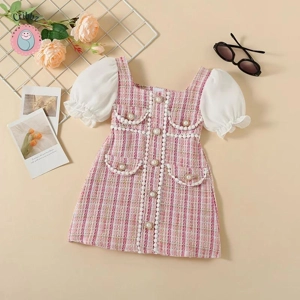 Puff Sleeve Casual Dress for Girls