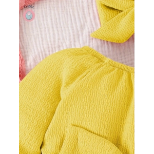 Cute Pink Bow Baby Onesie Set