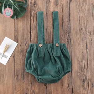 Cute Corduroy Suspender Rompers for Babies