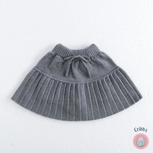 Adorable Knitted Pleated Skirt for Girls