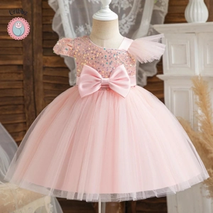 Elegant Toddler Girls Sequins Party Dress