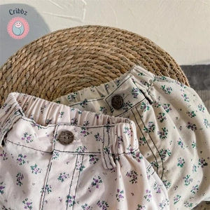 Floral Kids Trousers for Autumn Wear