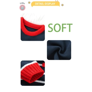 Teddy Bear Print Winter Baby Sweater