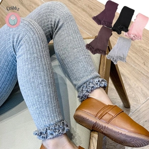 Kids Cotton Lace Leggings for Girls