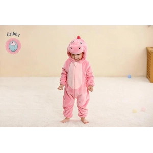 Hooded Flannel Baby Romper Jumpsuit