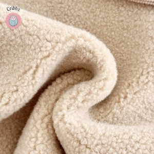 Baby Lamb Wool Zippered Winter Coat