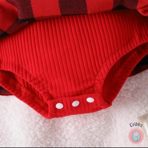 Newborn Baby Girl Christmas Ruffle Romper