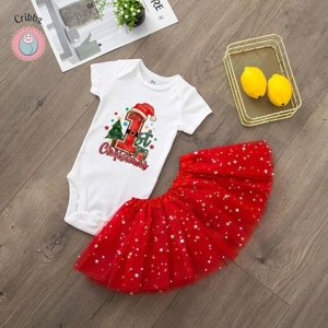 Christmas Tutu Dress Set for Baby Girls