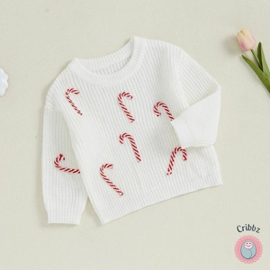 Cribbz Christmas Candy Cane Sweater