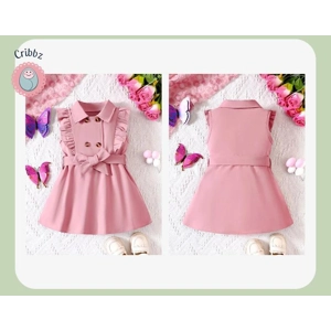 Retro Kids Trench Belted Dress