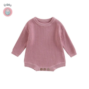 Cute Knitted Sweater Romper for Newborns