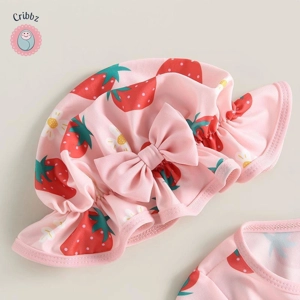 Toddler Strawberry Rash Guard Set