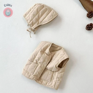 Autumn Winter Baby Vest and Hat Set