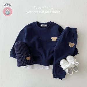Korean Bear Autumn Baby Clothing Set