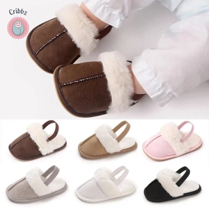 Cute Fluffy Baby Slippers for Toddlers