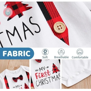 Christmas Letter Baby Jumpsuit and Pants Set