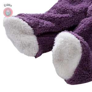 Winter Plush Baby Cartoon Hooded Romper