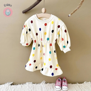 Autumn Cotton Princess Balloon Dress