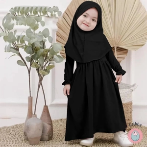 Baby Girl Muslim Abaya and Hijab Set