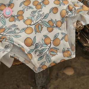 Girls Floral Long Sleeve Swimsuit