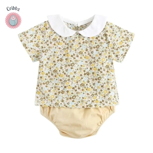 Floral Cotton Baby Girls Clothing Set