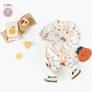 Warm Flannel Baby Jumpsuit for Winter
