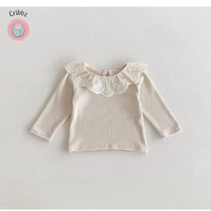 Lace Collar Long Sleeve Baby Top