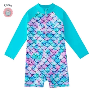 Mermaid Sunproof Long Sleeve Swimsuit